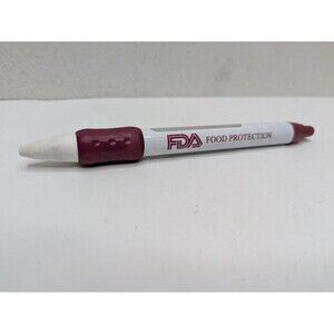 Vintage FDA Food Protection Rep Wide Body Message Black Pen USA Retractable